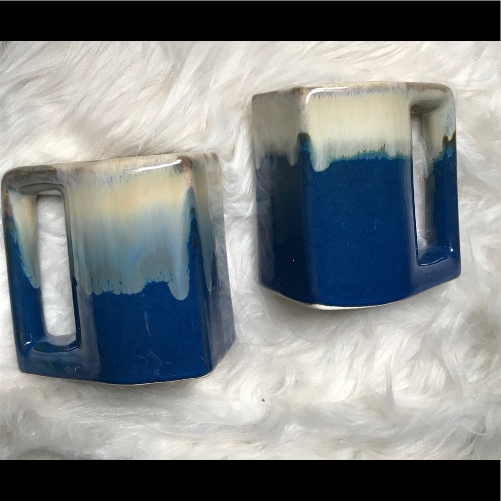 Set of 2 Handmade Pottery Coffee Mugs